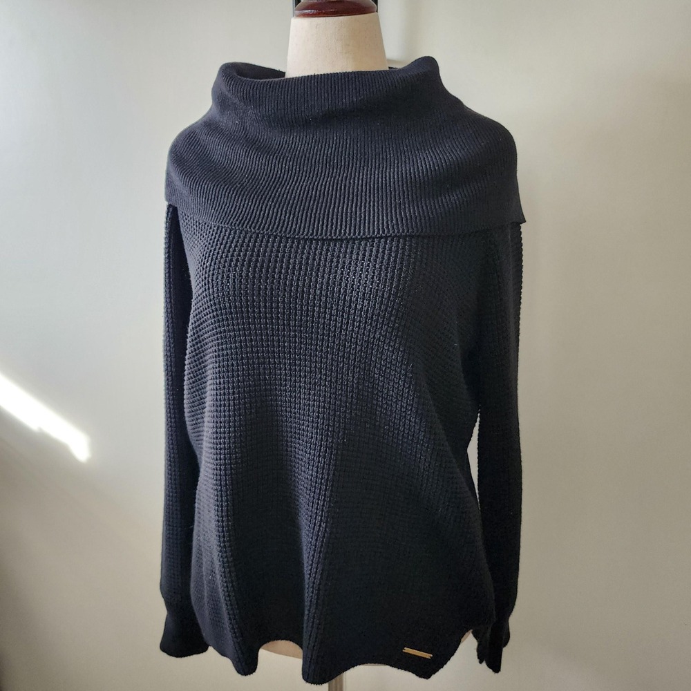L Michael Kors black sweater with cowl turtleneck